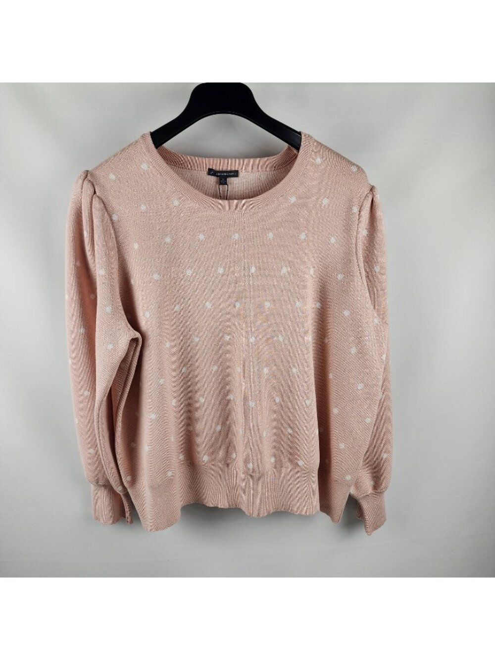 Adrianna Papell Sweater Womens 3X Plus Rose Dots Crewneck NWT